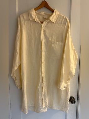ROVE Summer Shirt Dress 100% Linen Size XL